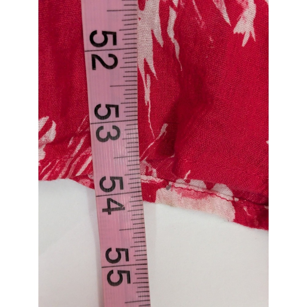 Free People Red Floral Lille Halter Cutout Tie Back Flowy Boho Maxi Dress S - Picture 9 of 10